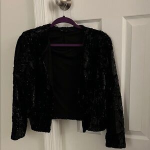 Topshop Black Textured Blazer